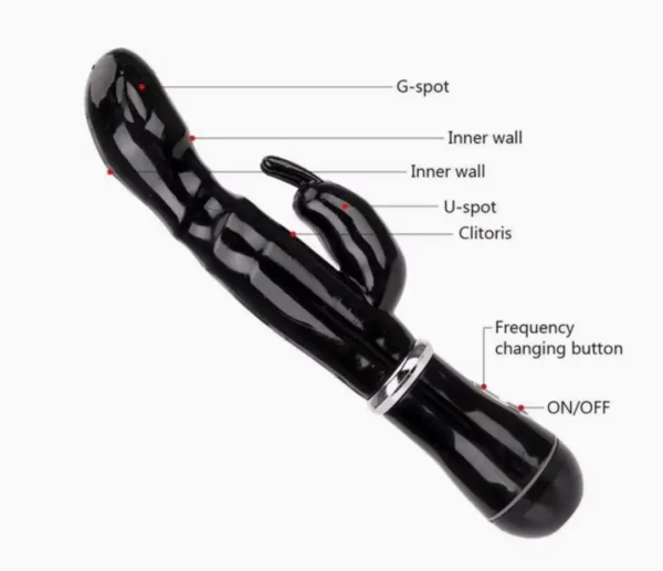 Consolador Vibrador de Doble Varilla para Mujer – Estilo Conejo - Image 4